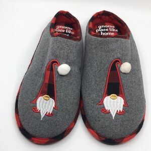 Dakota Plaid Gnome Holiday Cozy House Slippers Sz XL 11-12